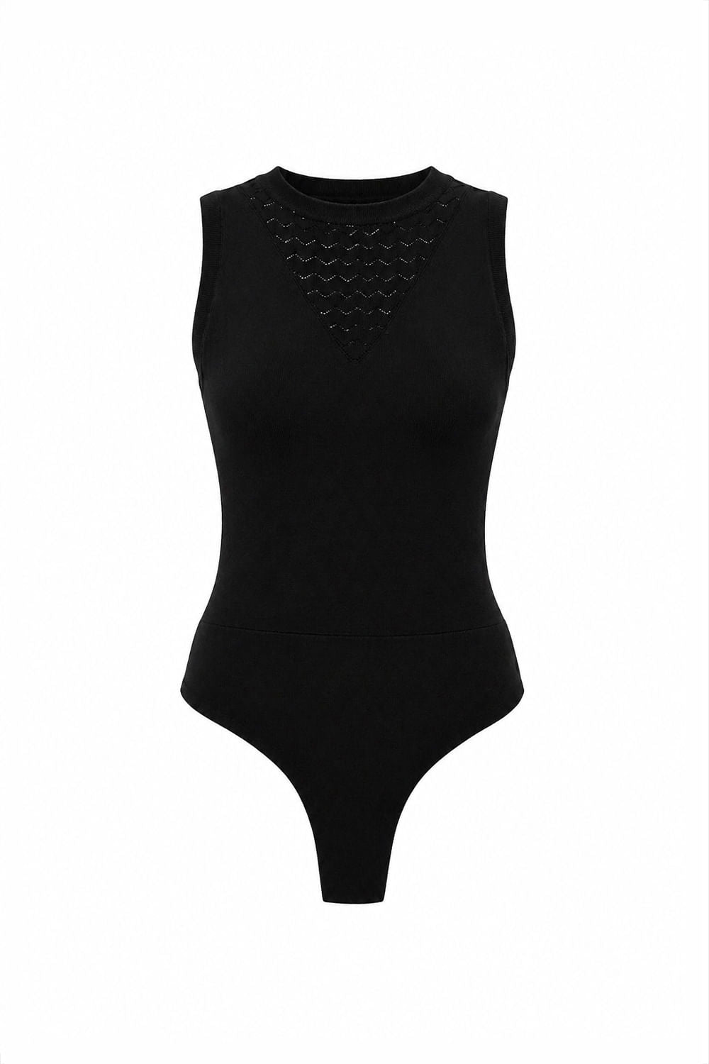 Body Tricot Blanche Preto