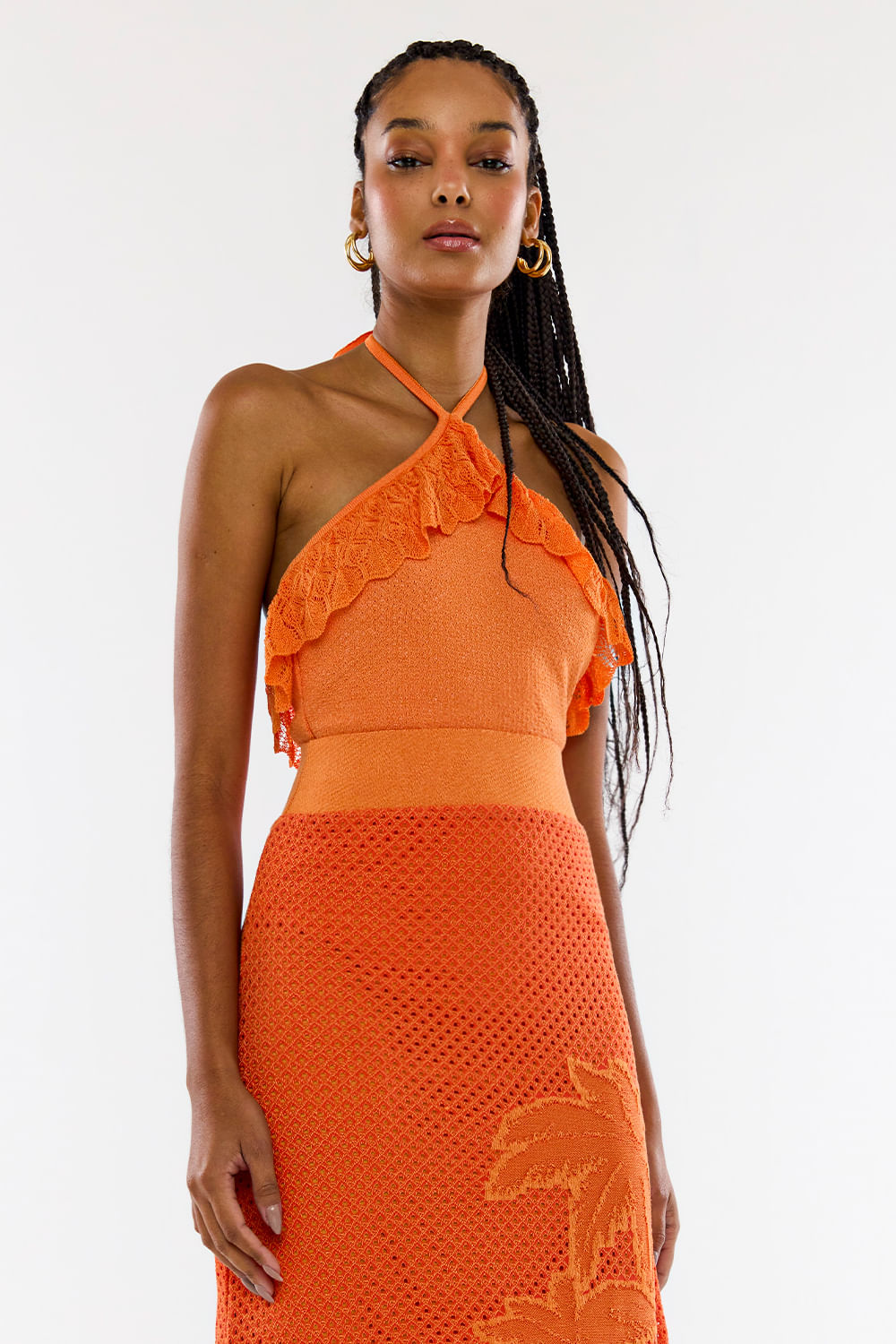 Body Tricot Tropical Tangerina