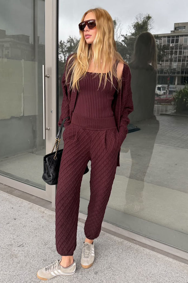 Calça Tricot Eva Dark Brown