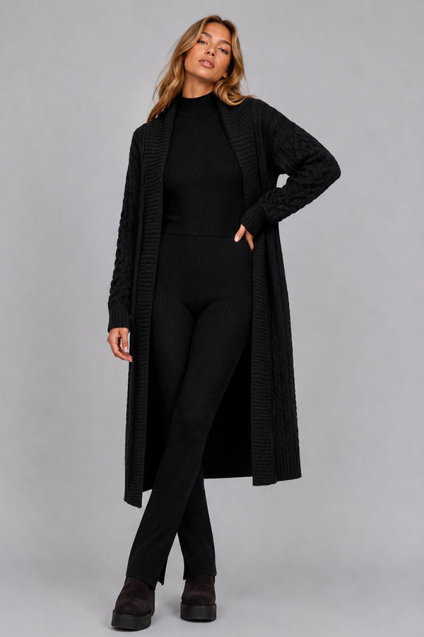Casaco Tricot Rafaela Preto