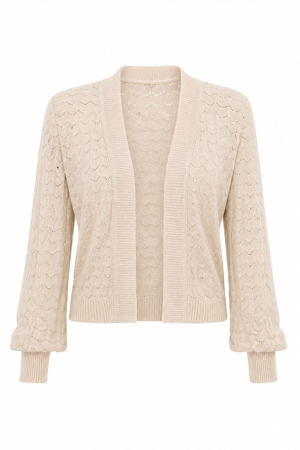Casaco Tricot Blanche Bege Areia