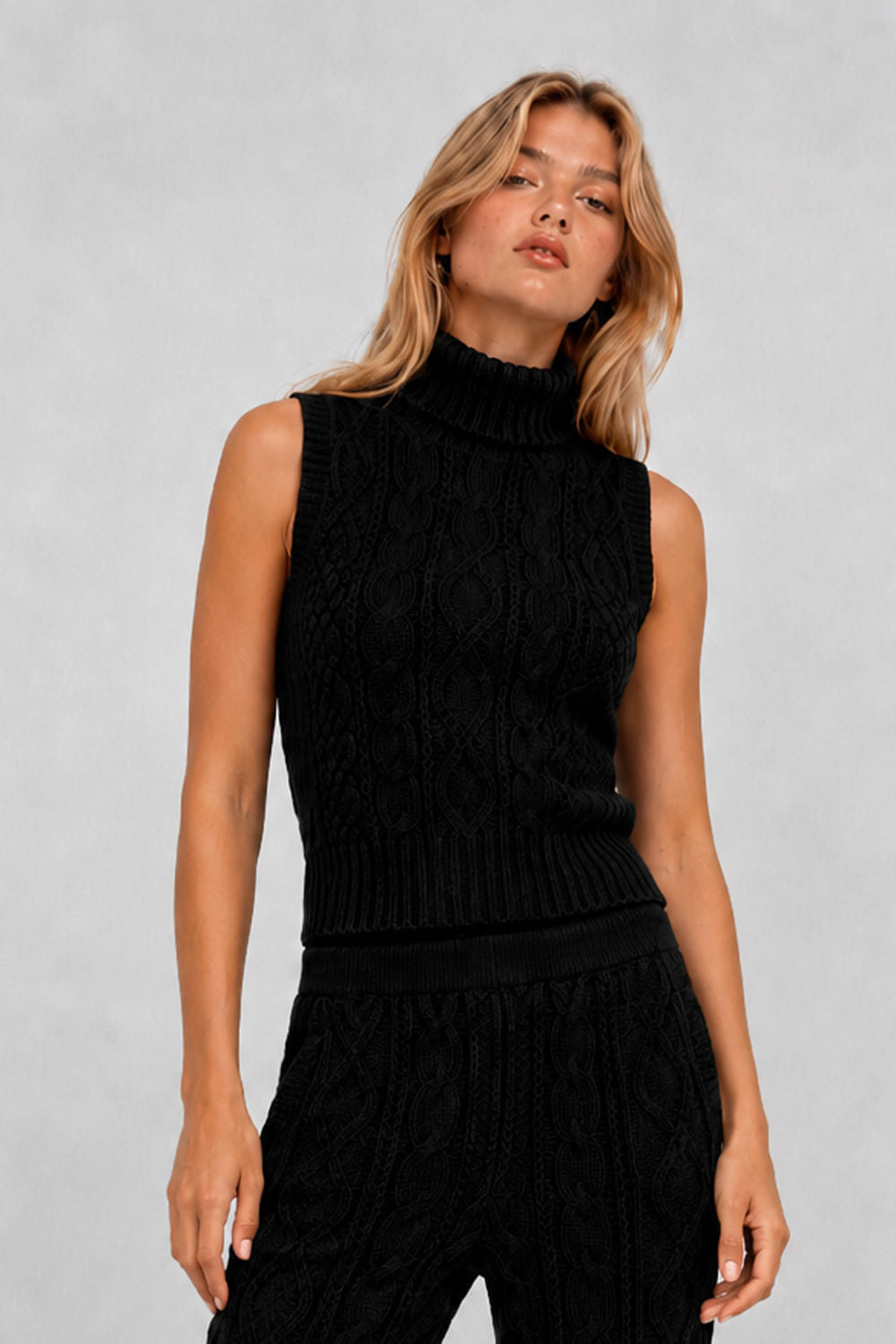 Colete Tricot Rose Preto