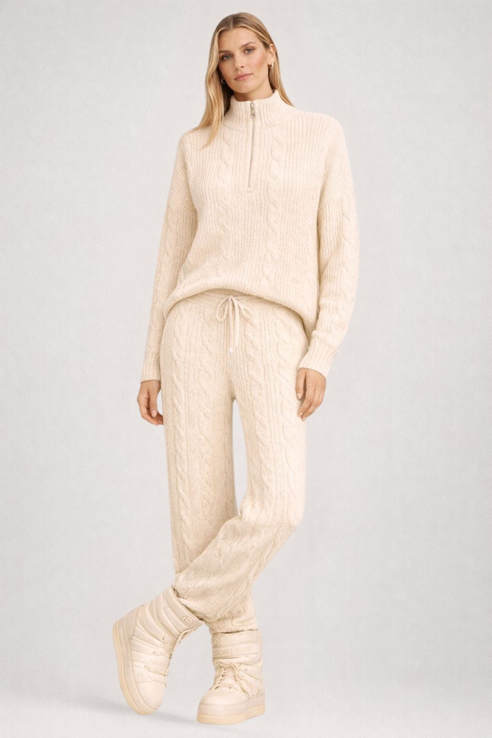 Calça Tricot Leila Bege Areia