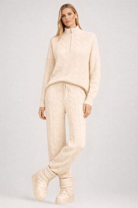 Calça Tricot Leila Bege Areia