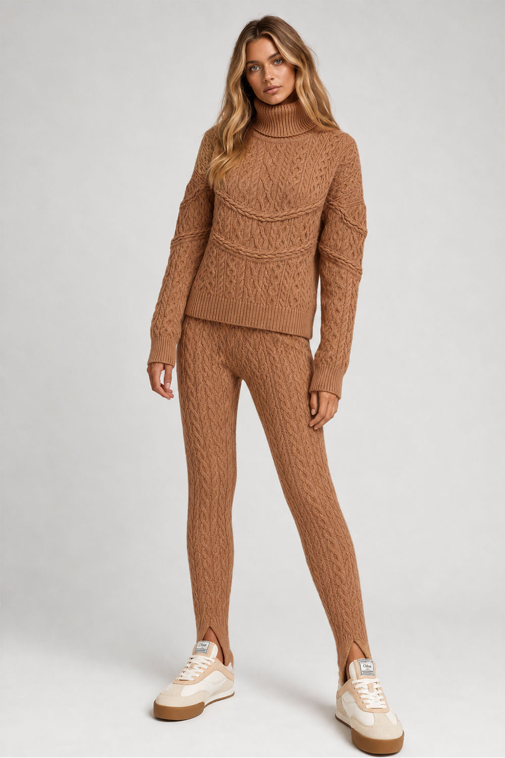 Calça Tricot Nani Amêndoa