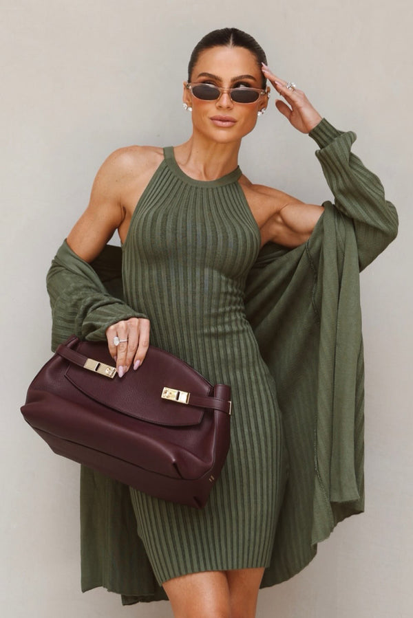 Casaco Tricot Cleo Verde Militar