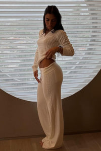 Calça Tricot Lua Off White