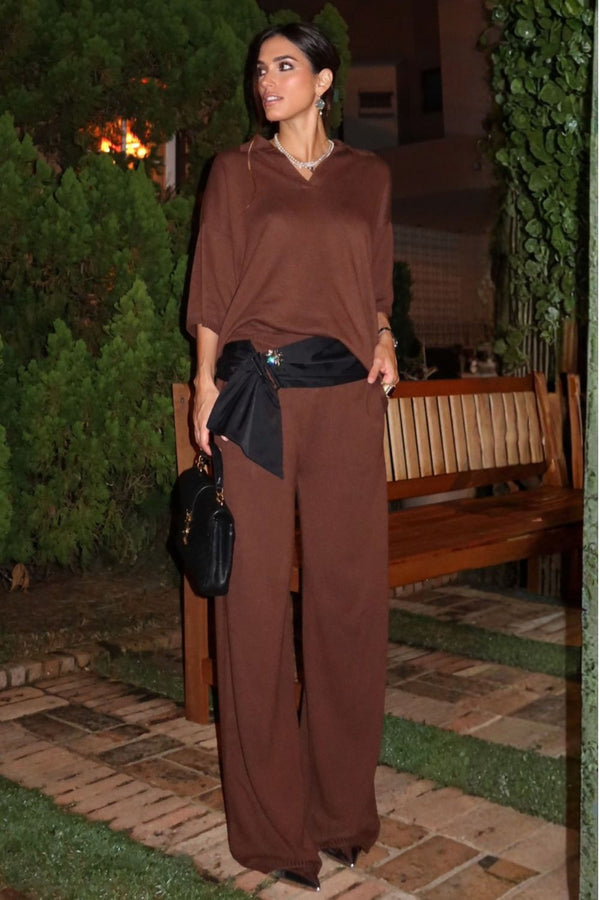Conjunto Tricot Leda Cacau
