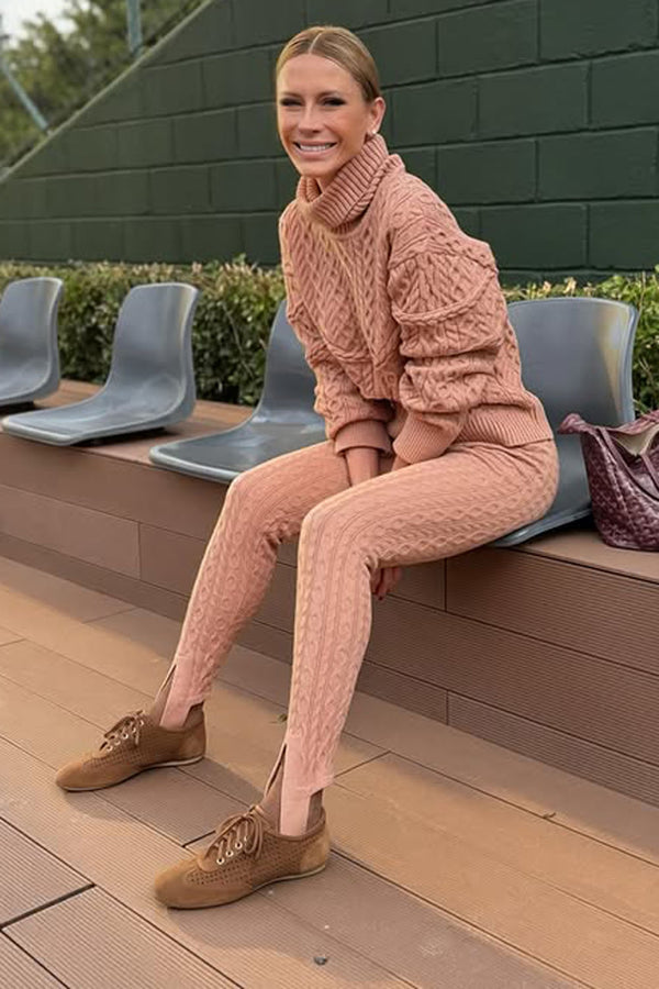 Calça Tricot Nani Amêndoa