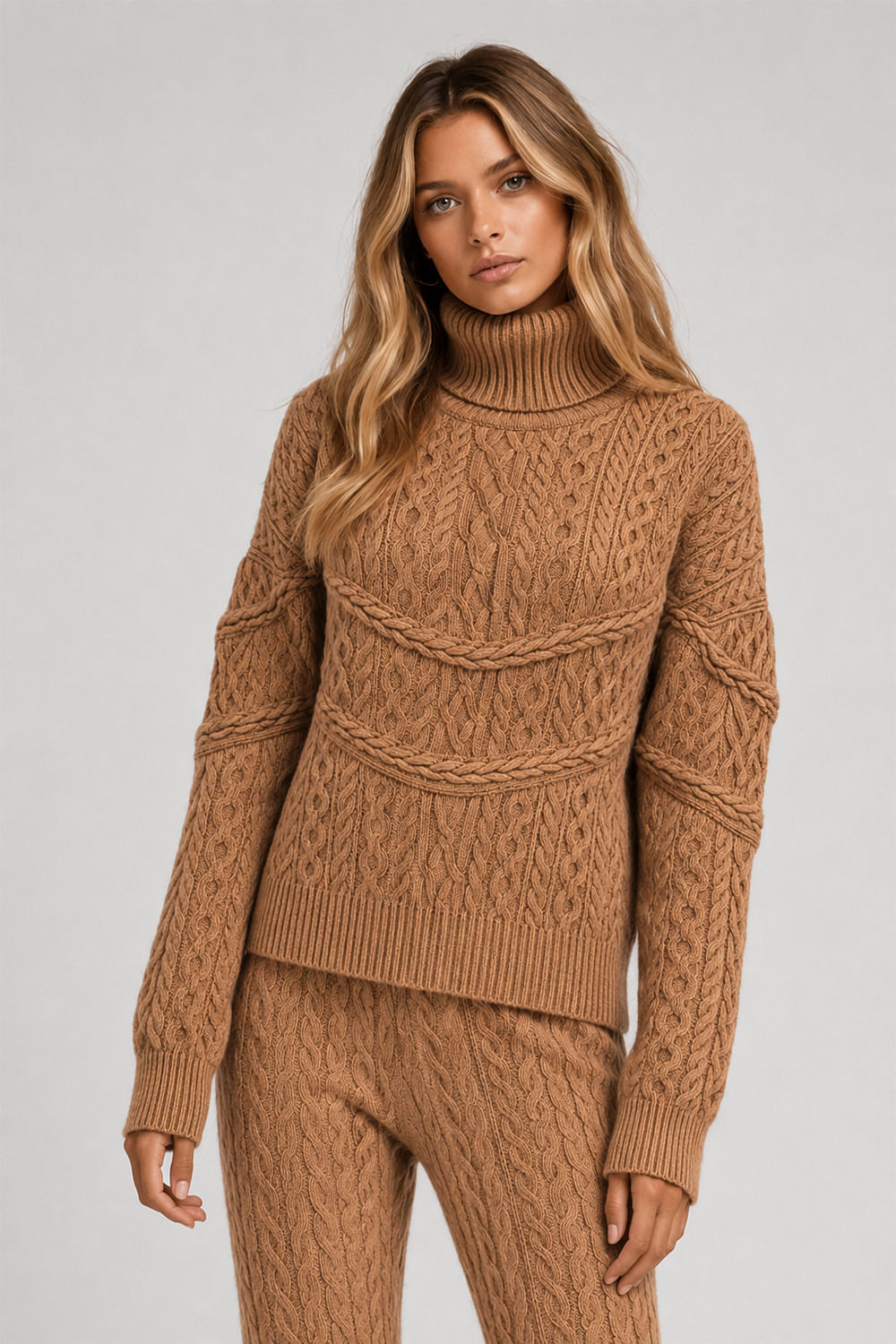 Blusa Tricot Nani Amêndoa