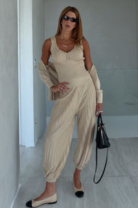 Calça Tricot Yara Bege Field