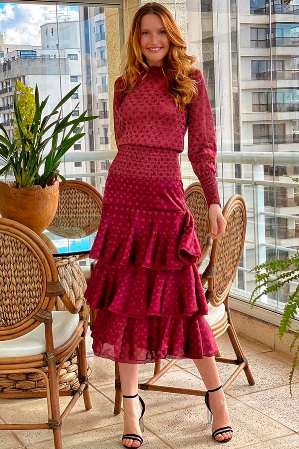 Saia Tricot Midi Charlotte Maravilha