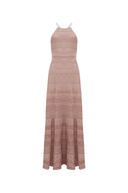 Vestido Tricot Midi Luma Champagne