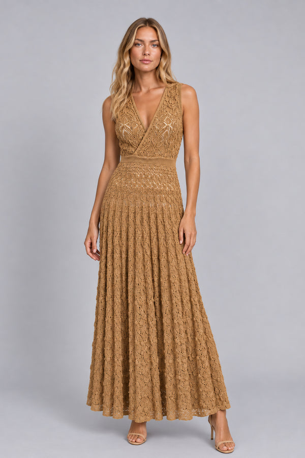 Vestido Tricot Aira Dourado